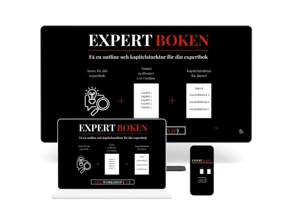 Workshop : Få en outline och kapitelstruktur för din expertbok (VIP) - 17 MAJ - 20.00 - LÄNK